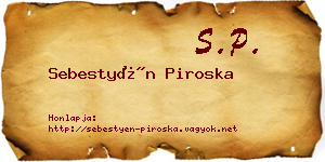 Sebestyén Piroska névjegykártya